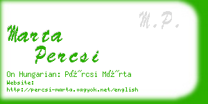 marta percsi business card